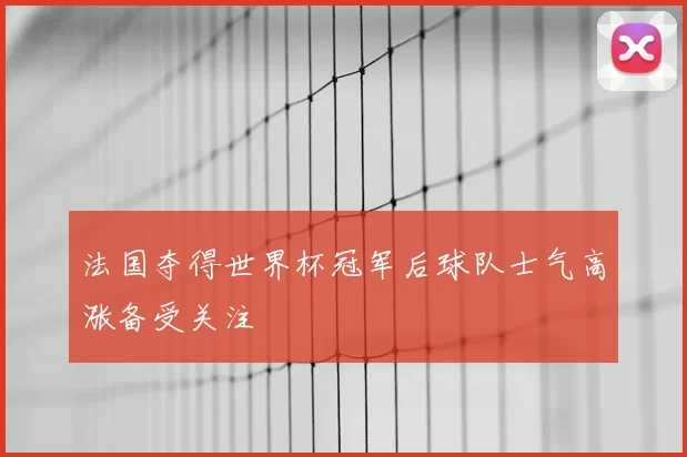 法国夺得世界杯冠军后球队士气高涨备受关注
